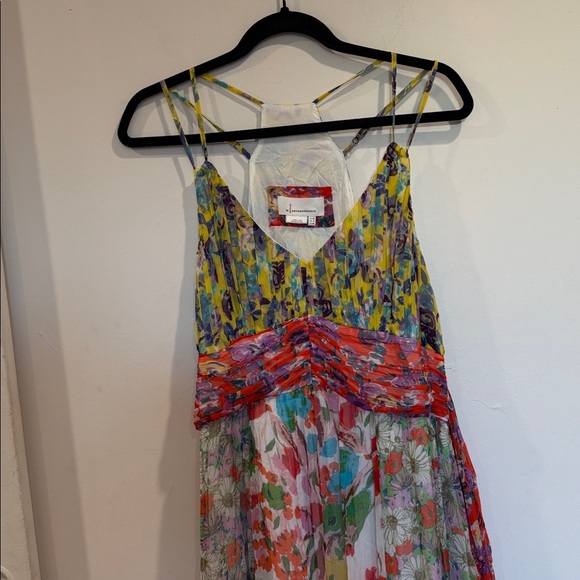 Anthropologie Multicolor Floral Halter Maxi Dress with Waist Sash - Picture 5 of 13